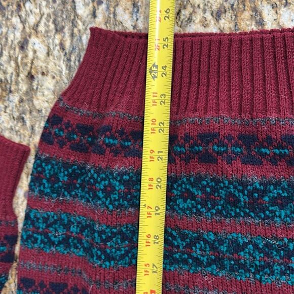 Sears Roebuck & Co 80s Vintage Wool Blend Geo Pattern Sweater Size M - Picture 8 of 8